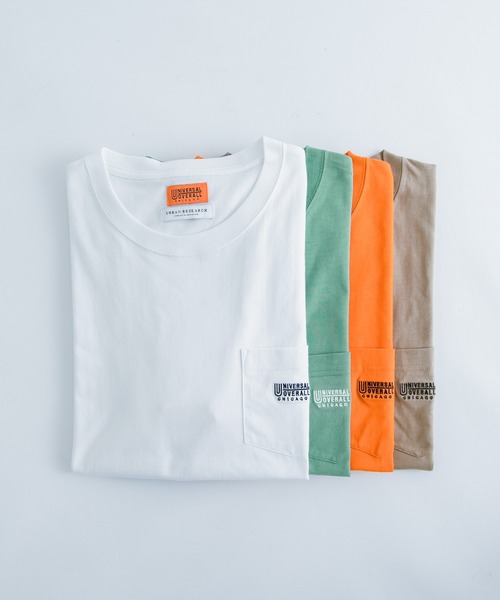 UNIVERSAL OVERALL(ユニバーサルオーバーオール)の「『別注』UNIVERSAL OVERALL×URBAN RESEARCH エンブロイダリーTシャツ(Tシャツ/カットソー・メンズ・ホワイト/ベージュ/オレンジ/ミント・SMALL/MEDIUM/LARGE)」の5枚目の写真