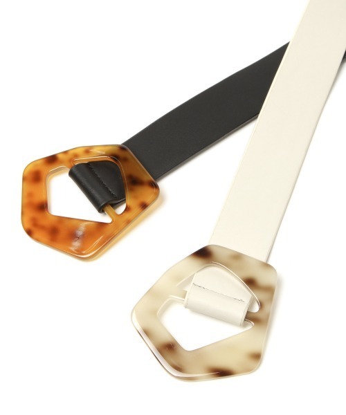 PAGEBOY（ページボーイ）の「マーブルバックルベルト（ベルト・レディース・ブラック/オフホワイト・FREE）」の3枚目の写真