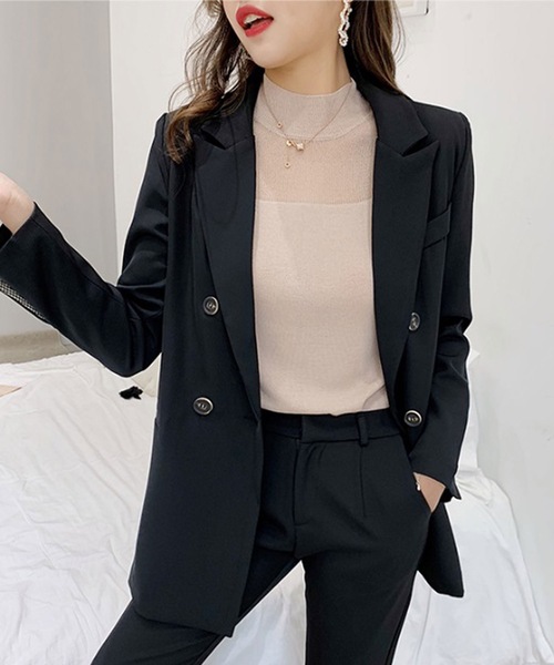 LUGG NAGG(ラグナグ)の「ハイネックキャップスリーブニットトップス(ニット/セーター・レディース・ホワイト/ブラック/ベージュ/ネイビー/グレー/レッド/サックスブルー/ピンク/ライトグリーン・FREE)」の12枚目の写真
