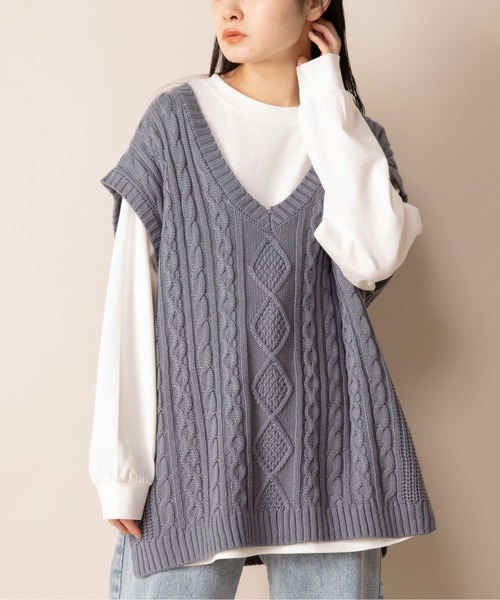 Mysa&Liina(ミーサリーナ)の「USAコットンルーズシルエットロンT(Tシャツ/カットソー・レディース・オフホワイト/チャコールグレー/ブラウン/ミント/グレイッシュベージュ・M)」の7枚目の写真