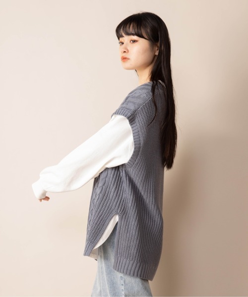 Mysa&Liina(ミーサリーナ)の「USAコットンルーズシルエットロンT(Tシャツ/カットソー・レディース・オフホワイト/チャコールグレー/ブラウン/ミント/グレイッシュベージュ・M)」の8枚目の写真