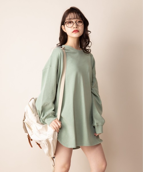 Mysa&Liina(ミーサリーナ)の「USAコットンルーズシルエットロンT(Tシャツ/カットソー・レディース・オフホワイト/チャコールグレー/ブラウン/ミント/グレイッシュベージュ・M)」の10枚目の写真