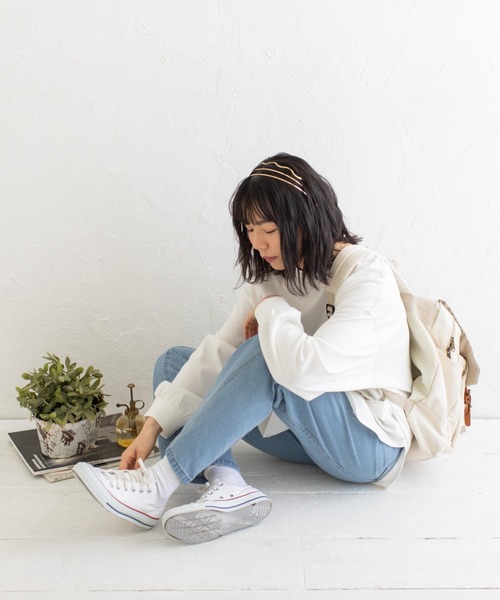 Mysa&Liina(ミーサリーナ)の「USAコットンルーズシルエットロンT(Tシャツ/カットソー・レディース・オフホワイト/チャコールグレー/ブラウン/ミント/グレイッシュベージュ・M)」の20枚目の写真