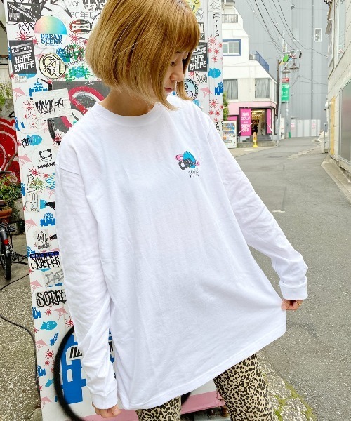Candy Stripper（キャンディストリッパー）の「SPACE CLUB L/S Tシャツ（Tシャツ/カットソー・レディース・ブラック/パープル/オフホワイト・2）」の4枚目の写真