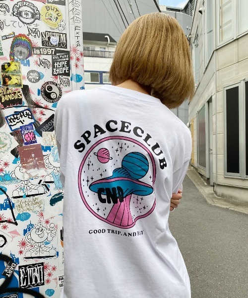 Candy Stripper（キャンディストリッパー）の「SPACE CLUB L/S Tシャツ（Tシャツ/カットソー・レディース・ブラック/パープル/オフホワイト・2）」の5枚目の写真