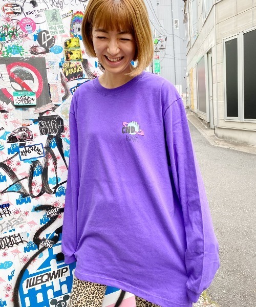 Candy Stripper（キャンディストリッパー）の「SPACE CLUB L/S Tシャツ（Tシャツ/カットソー・レディース・ブラック/パープル/オフホワイト・2）」の14枚目の写真