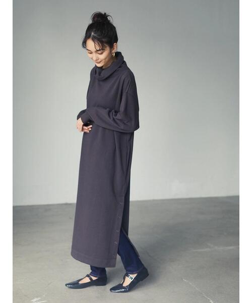 CRAFT STANDARD BOUTIQUE(クラフトスタンダードブティック)の「ボリュームネックサイドボタン裏毛ワンピース●*(ワンピース・レディース・ホワイト系その他/ブラウン/グレイッシュベージュ/オリーブ・FREE)」の22枚目の写真
