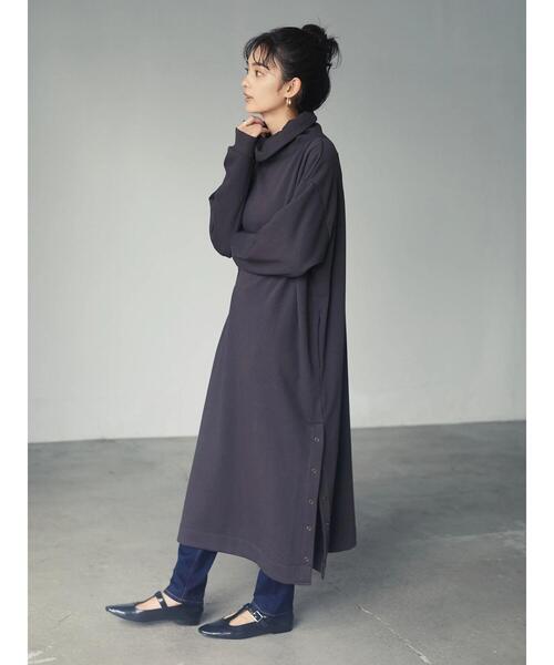 CRAFT STANDARD BOUTIQUE(クラフトスタンダードブティック)の「ボリュームネックサイドボタン裏毛ワンピース●*(ワンピース・レディース・ホワイト系その他/ブラウン/グレイッシュベージュ/オリーブ・FREE)」の21枚目の写真