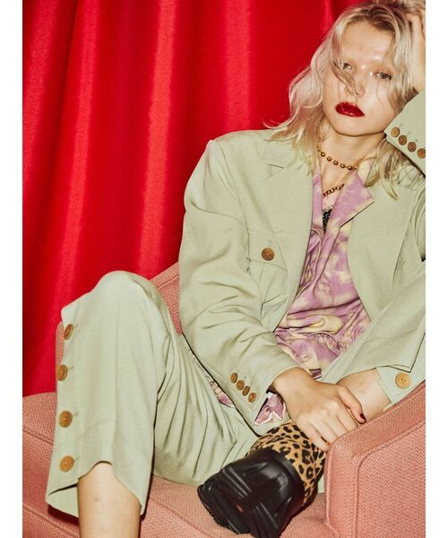 jouetie（ジュエティ）の「オーバーレトロジャケット（テーラードジャケット・レディース・ブラック/パープル/オレンジ/グリーン/アイボリー・MEDIUM）」の10枚目の写真