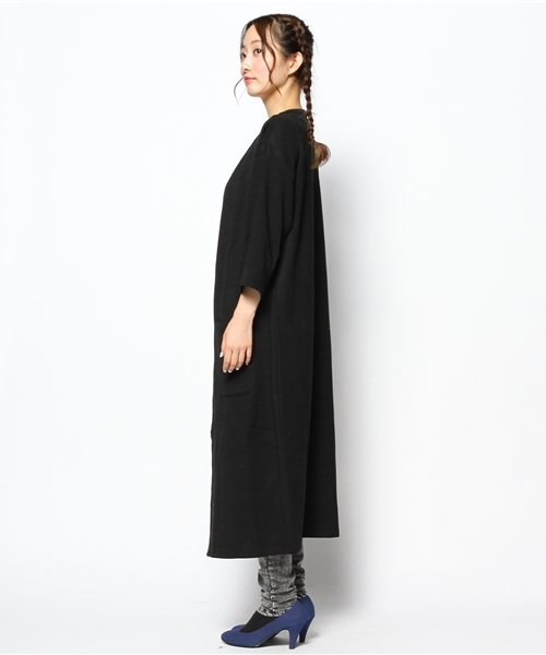 mystic（ミスティック）の「カットロングジャケット（Tシャツ/カットソー・レディース・ブラック/チャコールグレー/キャメル・ﾌﾘ-）」の6枚目の写真