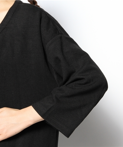 mystic（ミスティック）の「カットロングジャケット（Tシャツ/カットソー・レディース・ブラック/チャコールグレー/キャメル・ﾌﾘ-）」の10枚目の写真