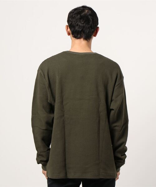 DISCUS（ディスカス）の「ワッフルロングスリーブTシャツ（Tシャツ/カットソー・メンズ・ホワイト/ブラック/グレー/カーキ・M/L/XL）」の6枚目の写真