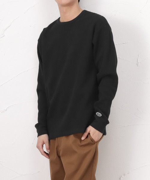 DISCUS（ディスカス）の「ワッフルロングスリーブTシャツ（Tシャツ/カットソー・メンズ・ホワイト/ブラック/グレー/カーキ・M/L/XL）」の19枚目の写真