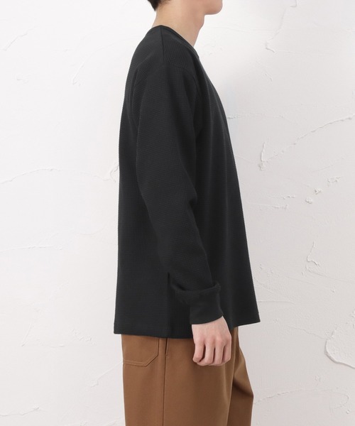 DISCUS（ディスカス）の「ワッフルロングスリーブTシャツ（Tシャツ/カットソー・メンズ・ホワイト/ブラック/グレー/カーキ・M/L/XL）」の17枚目の写真