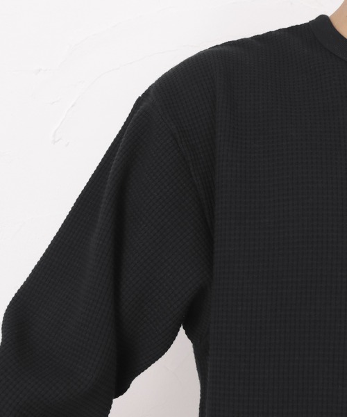 DISCUS（ディスカス）の「ワッフルロングスリーブTシャツ（Tシャツ/カットソー・メンズ・ホワイト/ブラック/グレー/カーキ・M/L/XL）」の14枚目の写真