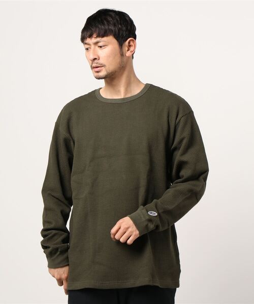 DISCUS（ディスカス）の「ワッフルロングスリーブTシャツ（Tシャツ/カットソー・メンズ・ホワイト/ブラック/グレー/カーキ・M/L/XL）」の10枚目の写真