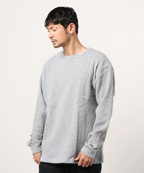 DISCUS（ディスカス）の「ワッフルロングスリーブTシャツ（Tシャツ/カットソー・メンズ・ホワイト/ブラック/グレー/カーキ・M/L/XL）」の9枚目の写真