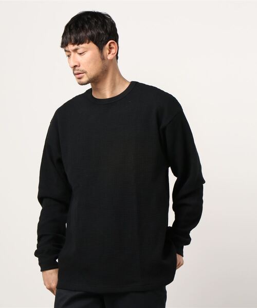 DISCUS（ディスカス）の「ワッフルロングスリーブTシャツ（Tシャツ/カットソー・メンズ・ホワイト/ブラック/グレー/カーキ・M/L/XL）」の7枚目の写真