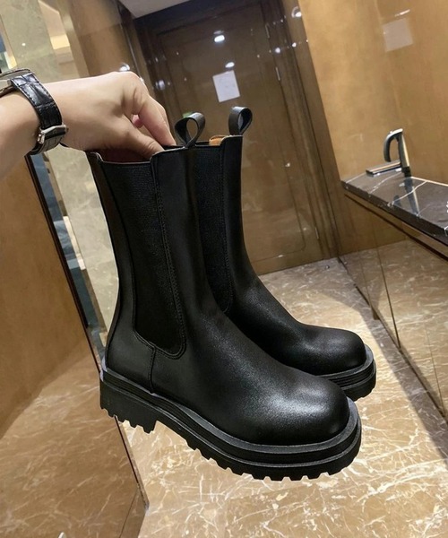 SUGAR BISKET(シュガービスケット)の「サイドゴアロングブーツ(ブーツ・レディース・ブラック/ホワイト・35/36/37/38/39/40)」の11枚目の写真