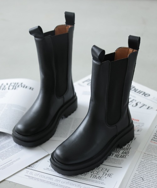 SUGAR BISKET(シュガービスケット)の「サイドゴアロングブーツ(ブーツ・レディース・ブラック/ホワイト・35/36/37/38/39/40)」の22枚目の写真