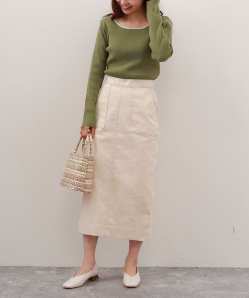 archives（アルシーヴ）の「２ＷａｙリブニットＰＯ（ニット/セーター・レディース・ホワイト/オフホワイト/イエロー/オレンジ/ミント・MEDIUM）」の10枚目の写真