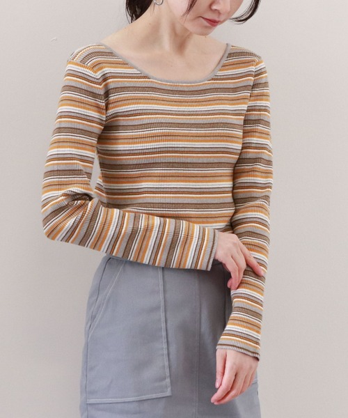 archives（アルシーヴ）の「２ＷａｙリブニットＰＯ（ニット/セーター・レディース・ホワイト/オフホワイト/イエロー/オレンジ/ミント・MEDIUM）」の17枚目の写真