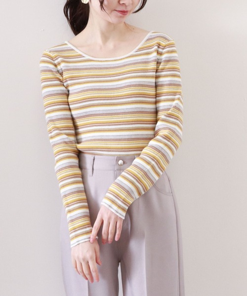 archives（アルシーヴ）の「２ＷａｙリブニットＰＯ（ニット/セーター・レディース・ホワイト/オフホワイト/イエロー/オレンジ/ミント・MEDIUM）」の16枚目の写真