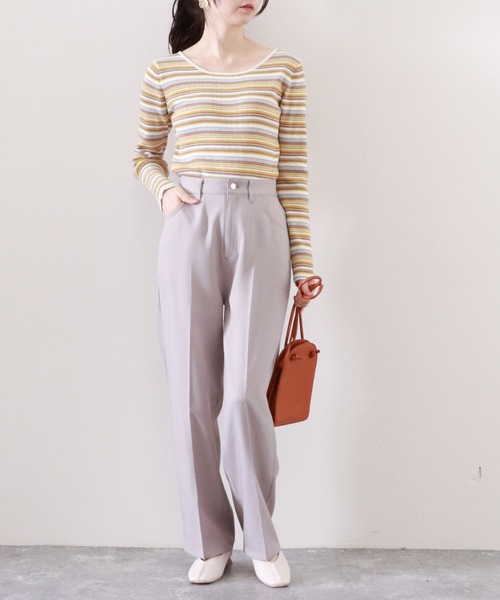 archives（アルシーヴ）の「２ＷａｙリブニットＰＯ（ニット/セーター・レディース・ホワイト/オフホワイト/イエロー/オレンジ/ミント・MEDIUM）」の15枚目の写真