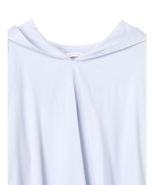 AMERICAN HOLIC(アメリカンホリック)の「フード付きシャツチュニック(Tシャツ/カットソー・レディース・サックスブルー/オフホワイト・FREE)」の10枚目の写真