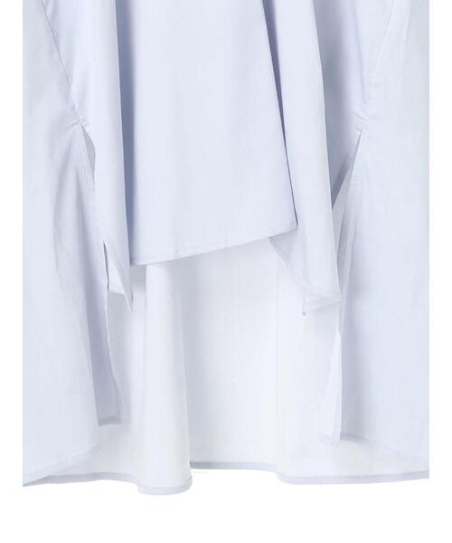 AMERICAN HOLIC(アメリカンホリック)の「フード付きシャツチュニック(Tシャツ/カットソー・レディース・サックスブルー/オフホワイト・FREE)」の8枚目の写真