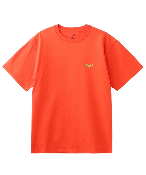 X-girl（エックスガール）の「SQUARE FRAME FACE S/S TEE（T