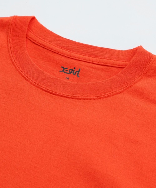 X-girl（エックスガール）の「SQUARE FRAME FACE S/S TEE（T