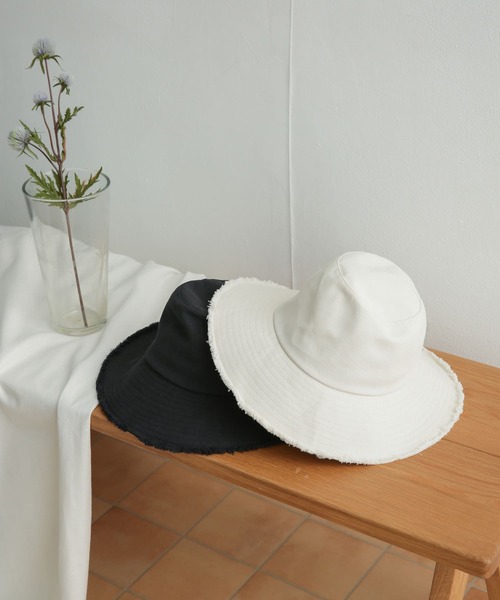 URBAN RESEARCH DOORS（アーバンリサーチドアーズ）の「コットンフリンジハット（ハット・レディース・ナチュラル/ブラック・ONE）」の9枚目の写真