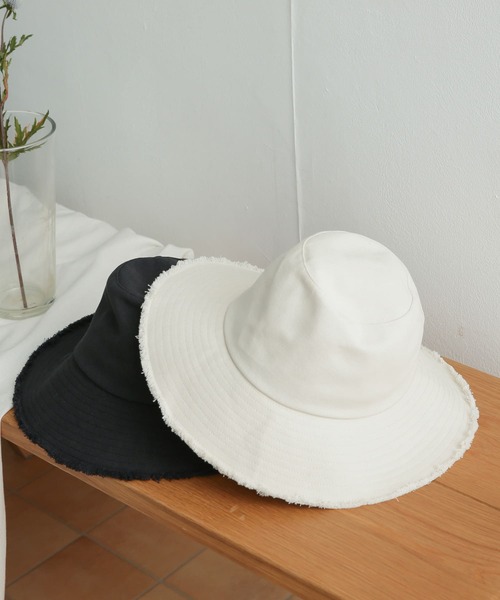 URBAN RESEARCH DOORS（アーバンリサーチドアーズ）の「コットンフリンジハット（ハット・レディース・ナチュラル/ブラック・ONE）」の7枚目の写真