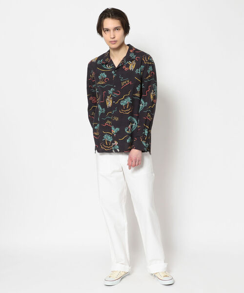 amok（アモク）の「amok /アモク/別注アロハ ロングスリーブシャツ（シャツ/ブラウス・メンズ・パープル/イエロー/ブラック・LARGE）」の11枚目の写真