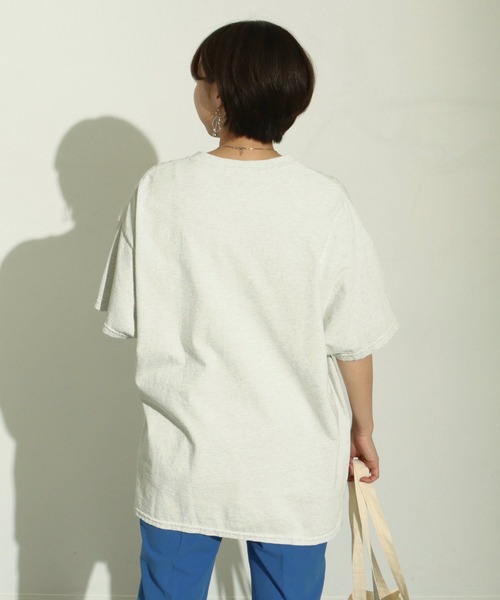 Factor=(ファクターイコール)の「GILROYイーグルプリントビッグTシャツ(Tシャツ/カットソー・レディース・ブラック/オフホワイト/ブルー・FREE)」の8枚目の写真