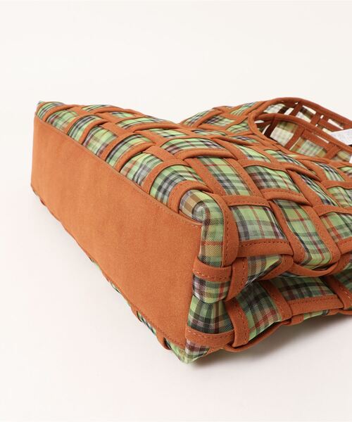 PROTCOL(プロトコル)の「【PROTCOL】メッシュチェックバッグ(トートバッグ・レディース・グリーン/パープル・FREE)」の5枚目の写真