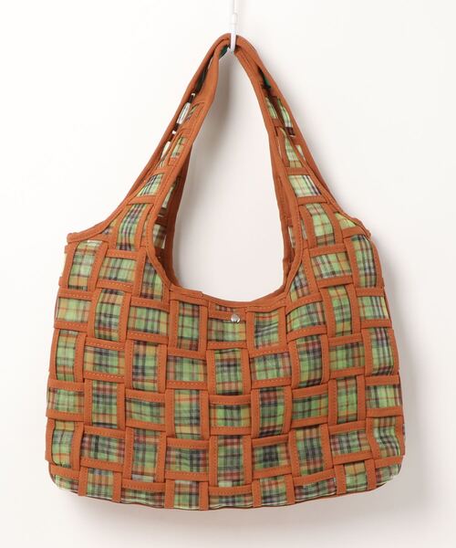 PROTCOL(プロトコル)の「【PROTCOL】メッシュチェックバッグ(トートバッグ・レディース・グリーン/パープル・FREE)」の11枚目の写真