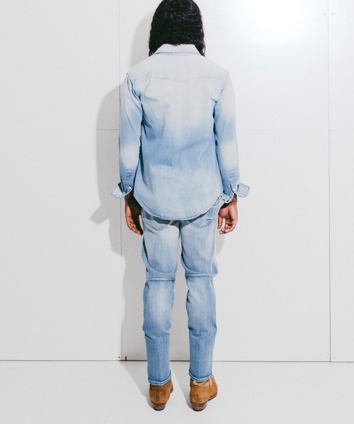 n(n) BY NUMBER (N)INE（エヌエヌバイナンバーナイン）の「TAPERED STRETCH DENIM JEANS(HARD WASH)（デニムパンツ・メンズ・ブルー・4/3/2）」の5枚目の写真