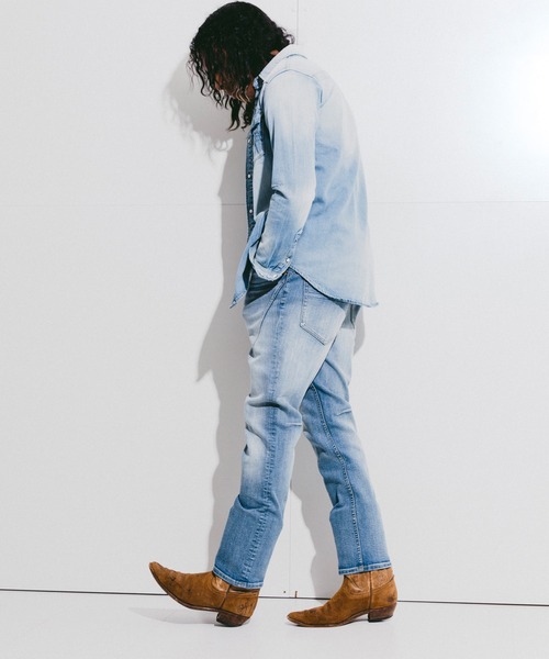 n(n) BY NUMBER (N)INE（エヌエヌバイナンバーナイン）の「TAPERED STRETCH DENIM JEANS(HARD WASH)（デニムパンツ・メンズ・ブルー・4/3/2）」の4枚目の写真