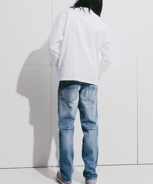 n(n) BY NUMBER (N)INE（エヌエヌバイナンバーナイン）の「TAPERED STRETCH DENIM JEANS(HARD WASH)（デニムパンツ・メンズ・ブルー・4/3/2）」の8枚目の写真