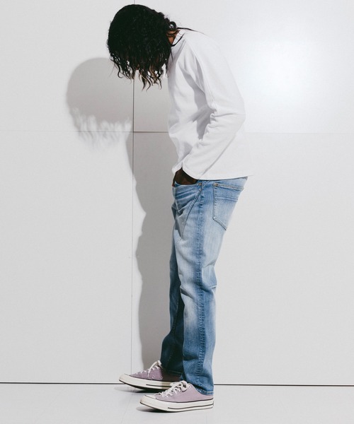 n(n) BY NUMBER (N)INE（エヌエヌバイナンバーナイン）の「TAPERED STRETCH DENIM JEANS(HARD WASH)（デニムパンツ・メンズ・ブルー・4/3/2）」の7枚目の写真