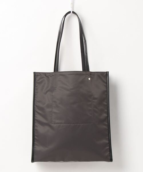 rapiecage（ラピエサージュ）の「ナイロン×レザートートBAG（ショルダーバッグ・レディース・チャコールグレー/ベージュ・FREE）」の6枚目の写真