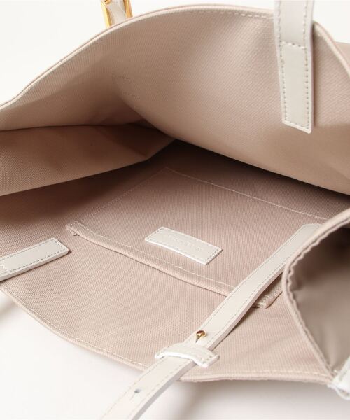 rapiecage（ラピエサージュ）の「ナイロン×レザートートBAG（ショルダーバッグ・レディース・チャコールグレー/ベージュ・FREE）」の9枚目の写真