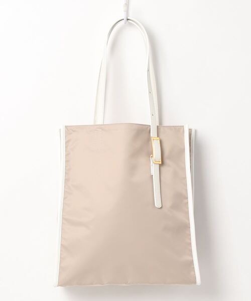 rapiecage（ラピエサージュ）の「ナイロン×レザートートBAG（ショルダーバッグ・レディース・チャコールグレー/ベージュ・FREE）」の12枚目の写真