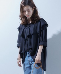 toucher du brise | フリルカラーブラウス(シャツ/ブラウス)