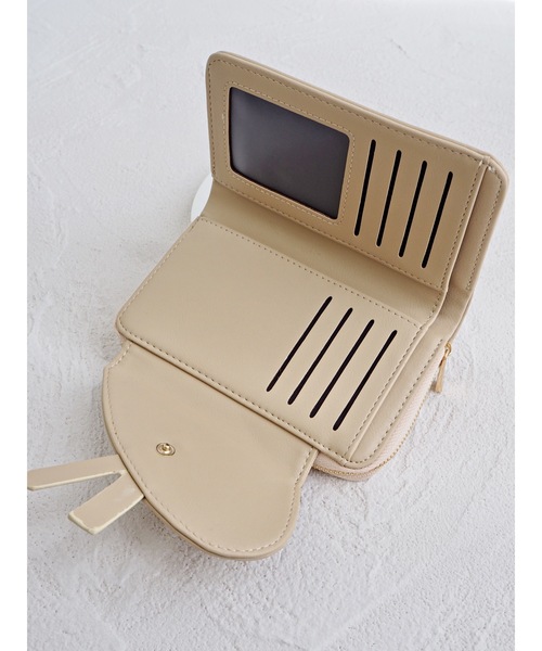 JUMELLE（ジュメロ）の「ラウンドジップウォレット（財布・レディース・ベージュ/レッド・FREE）」の9枚目の写真