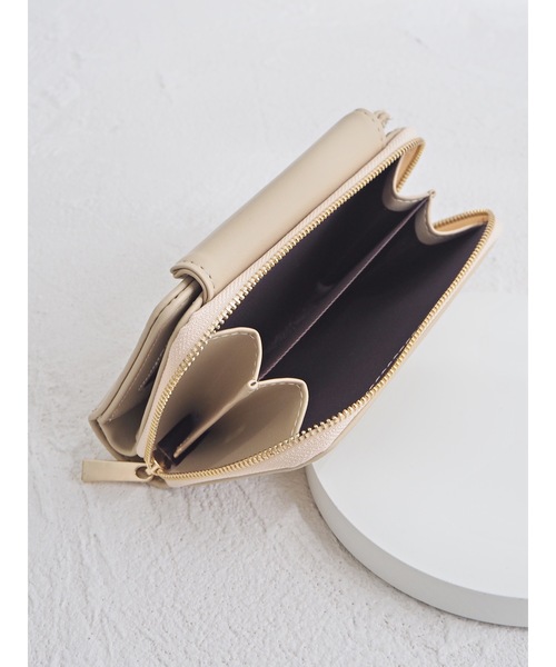 JUMELLE（ジュメロ）の「ラウンドジップウォレット（財布・レディース・ベージュ/レッド・FREE）」の10枚目の写真