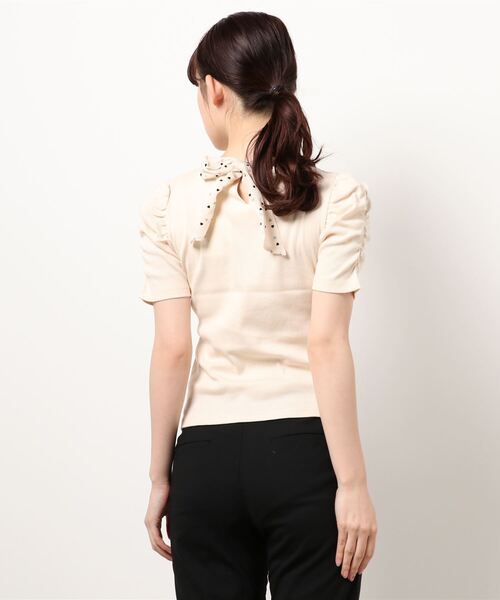 LODISPOTTO（ロディスポット）の「バックリュバンパワショルハイネックカットソー（Tシャツ/カットソー・レディース・ベージュ/ホワイト/ブラック・MEDIUM）」の5枚目の写真