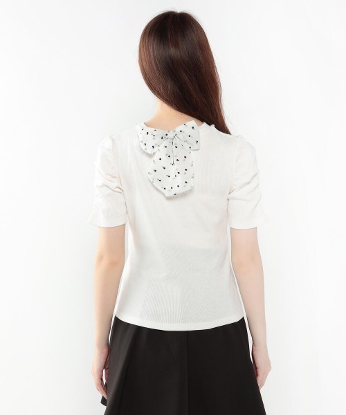 LODISPOTTO（ロディスポット）の「バックリュバンパワショルハイネックカットソー（Tシャツ/カットソー・レディース・ベージュ/ホワイト/ブラック・MEDIUM）」の7枚目の写真